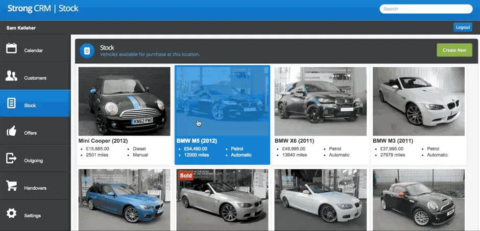 Backbone + WebSocket Single Page Application for Car Dealerships